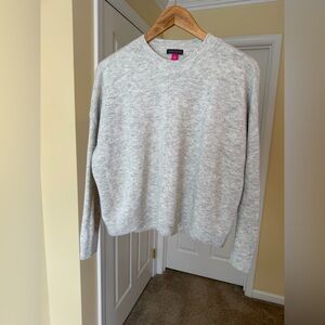 Vince Camuto Light Gray Crew Neck Sweater